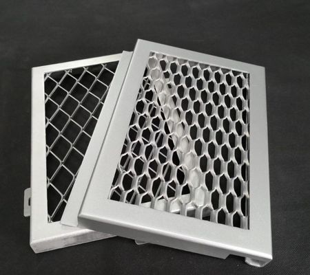 Rivestimento di pareti esterne Stretch Mesh Veneer in alluminio con finitura rivestita in polvere
