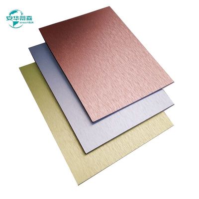 B1 Classificazione del fuoco pannello composito di alluminio spazzolato ISO14001 Ritenuto al fuoco Acp