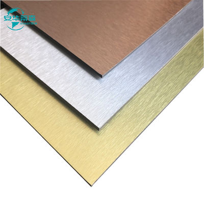 ISO14001 Pannello di alluminio composito ACP spazzolato e ignifugo per la costruzione