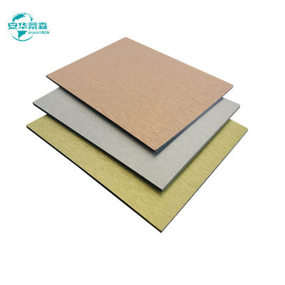 A3003 Serie Alucobond di alluminio spazzolato di foglio composito rivestimento di parete esterna
