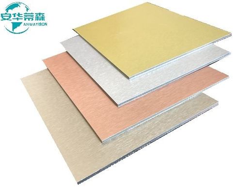 Pannello composito di alluminio lucido e spazzolato 2440mm Acp Specchio 3mm 4mm