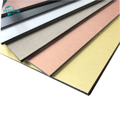 ISO14001 Materiale composito di alluminio spazzolato di alluminio composto di alluminio pannelli Acm 1220mm