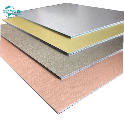 Rivestimento in alluminio esterno ACP bruscamente lucido 2440 mm Lunghezza 1220 mm Larghezza