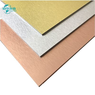 Materiali da costruzione Alumini spazzolato Acm 1220mm Larghezza Fogli Acp di alluminio